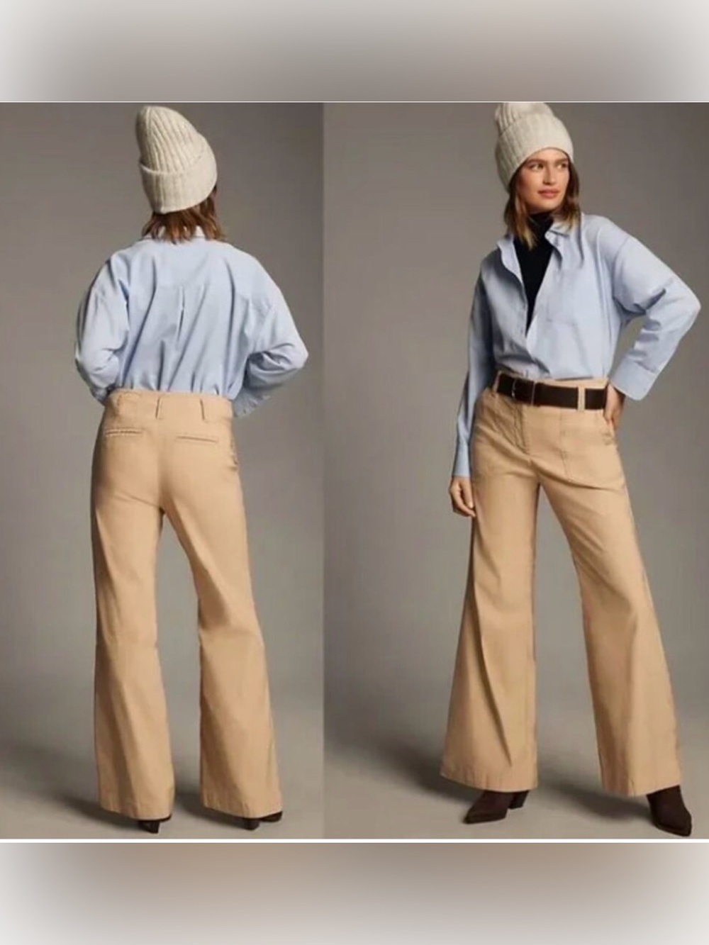 The Naomi Tan Flare Pants by Maeve Women’s Size 6P
